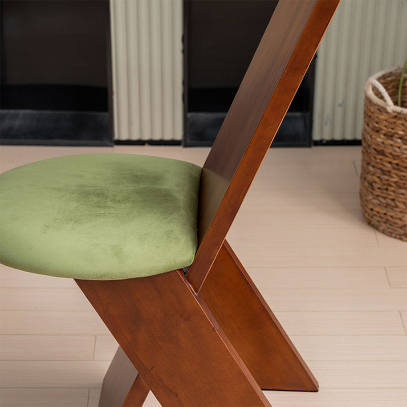 Chaise d'appoint à dossier solide vert 13,78 po (ensemble de 2)