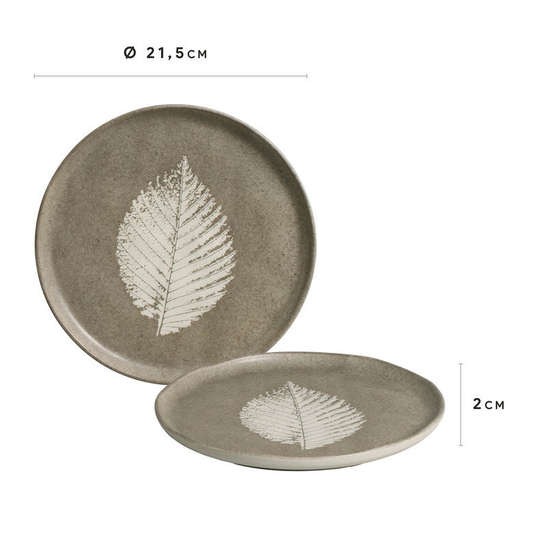 Assiette à dessert Seiva de 8,46 po en grès Bio (ensemble de 6)
