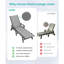 Ensemble de chaises de patio portatives, ensemble de chaises de piscine modernes réglables en PEHD