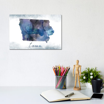 Iowa State Bluish - Wrapped Canvas Print