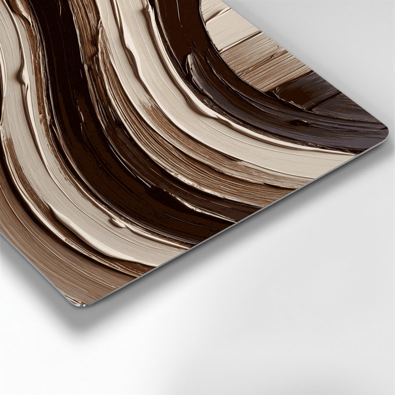 Diagonale rayures grises brun foncé, art mural en métal