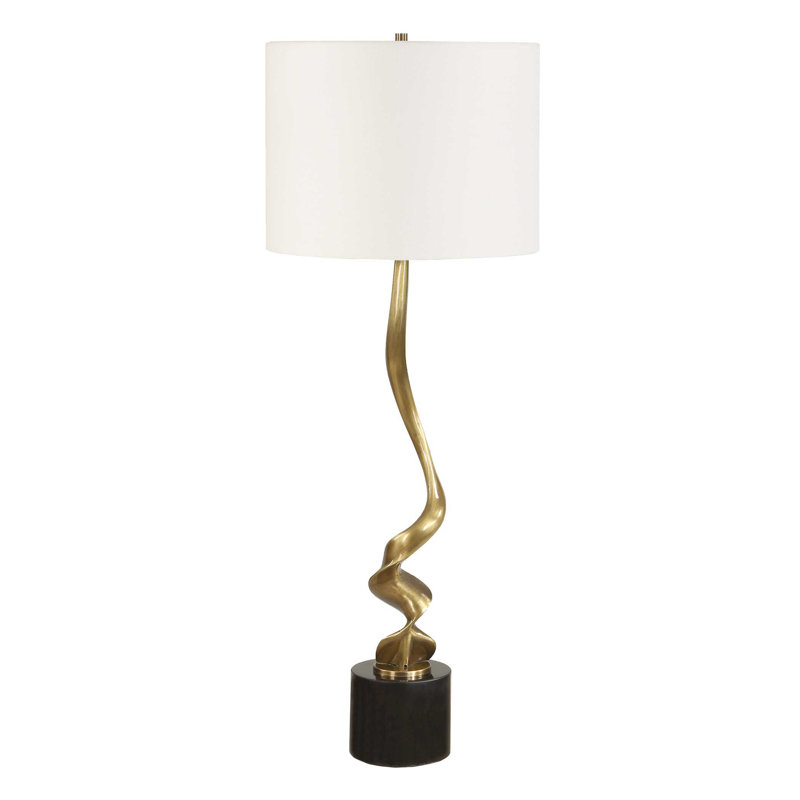 Uttermost Spiraling Cordless Brass Buffet Lamp