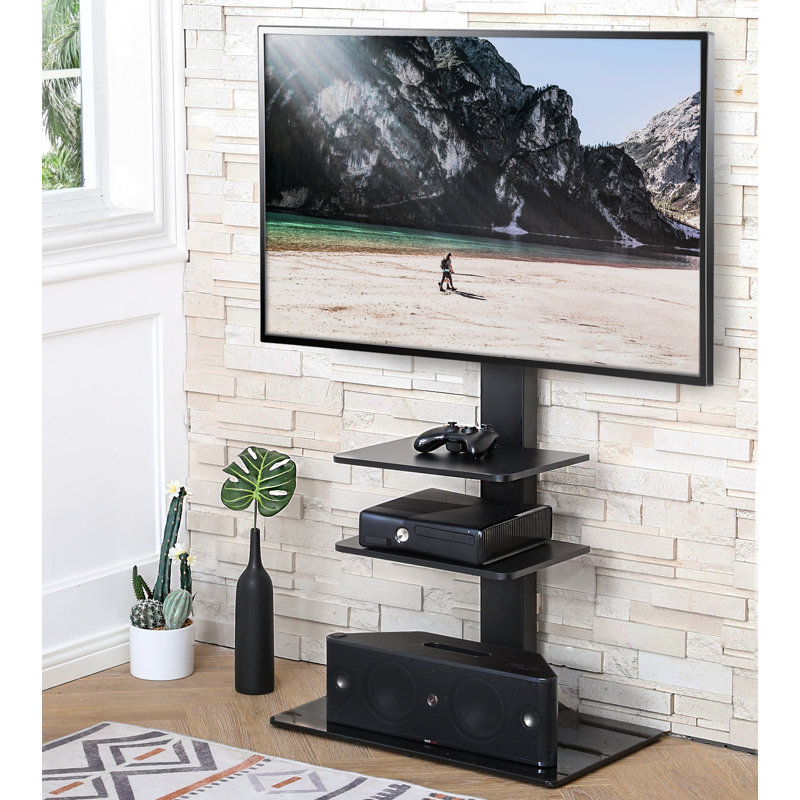 Meuble télé avec 2 tablettes