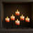 Fireplace Christmas Candlestick - Black Matte Geometric Multi-Layer Design, Stable Base, Perfectly Matched With Cylindrical Candles, Modern And Simple Home Decoration Embellishment