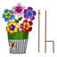 Piquet de jardin fleur en métal