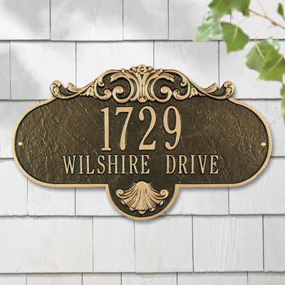 Rochelle 2-Line Wall Address Plaque