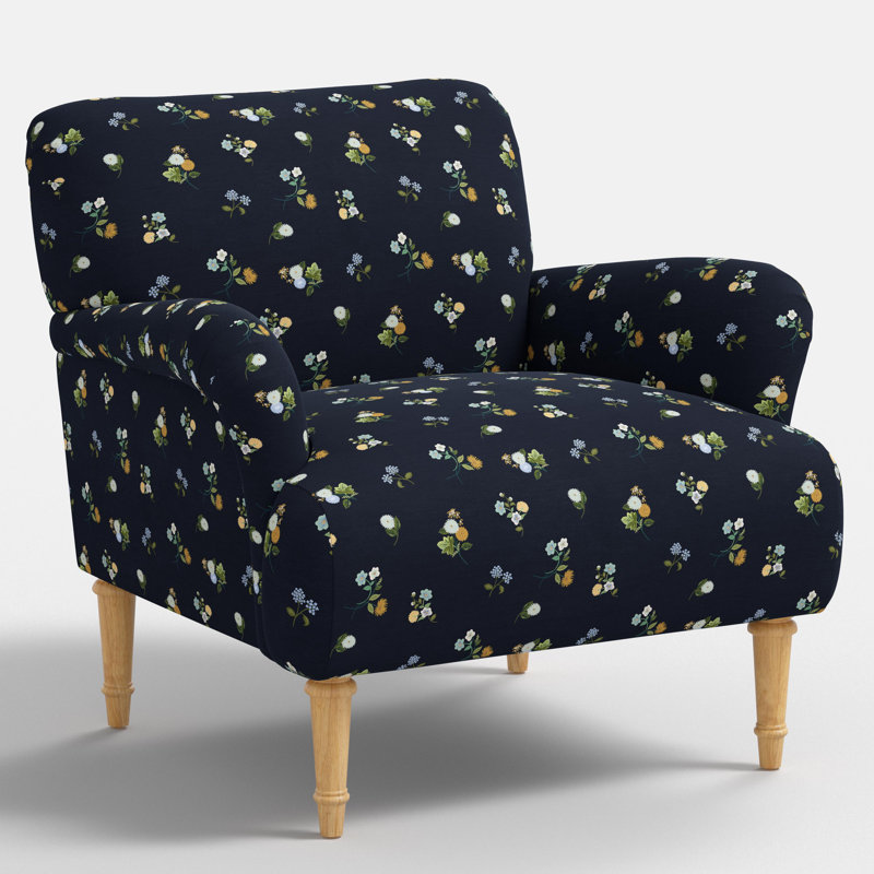 Rifle Paper Co. x Cloth & Company Bristol Armchair, Rpc Merida Multi Linen, Natural