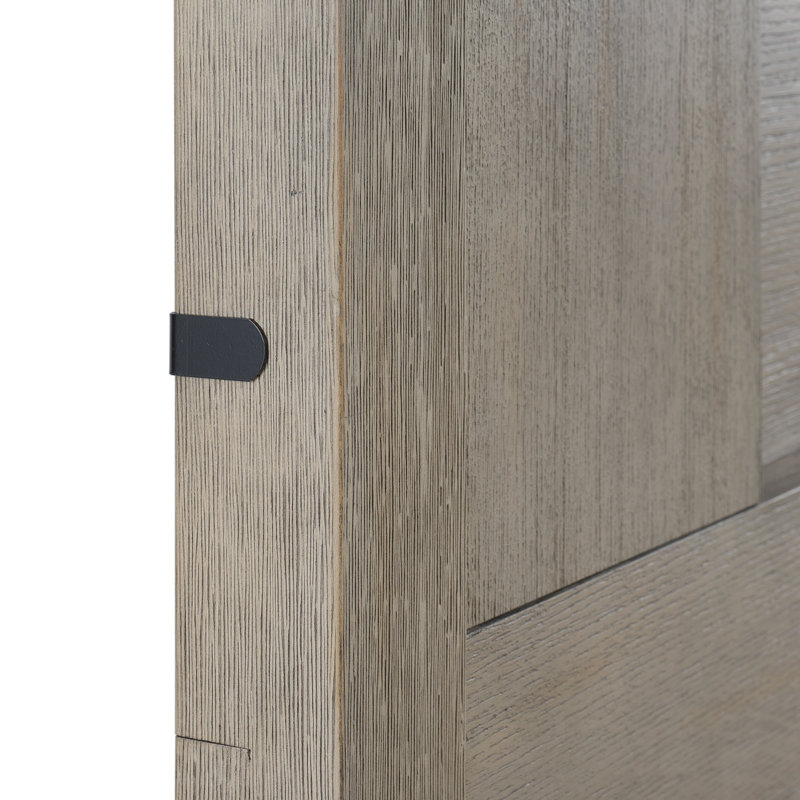 Stubbs Queen Panel Bed With LED In Grey