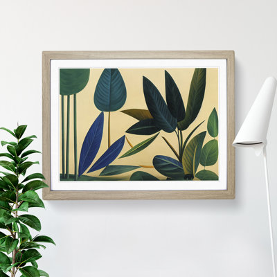 Abstract Jungle Leaves - Framed Print