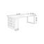 Bureau d'écriture rectangulaire en bois massif noyer-37122651
