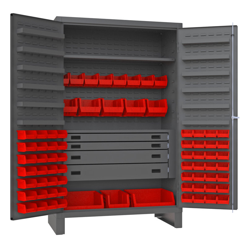 Eastleigh Single Storage Cabinet ( 78'' H x 48.13'' W x 24.25'' D), Red