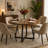 31.5" Dining Table, Industrial Kitchen Dinner Table with Metal Base