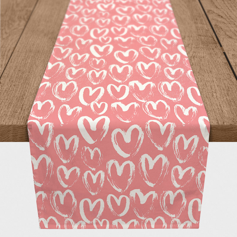 Grindlay Geometric Valentine's Day Table Runner, 72" x 16"