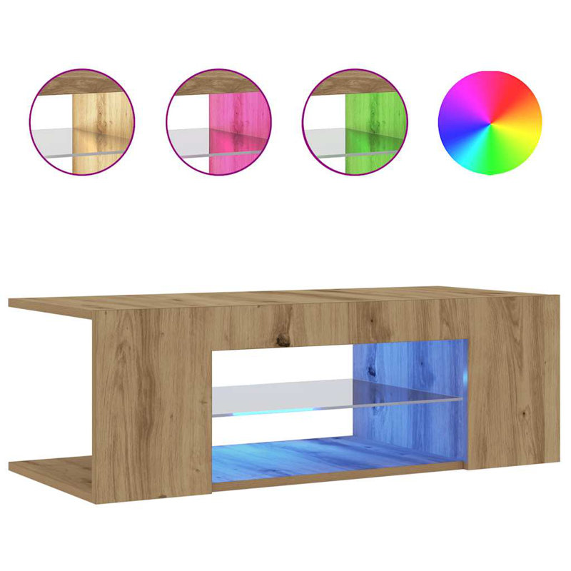 Amaad Unfinished TV Stand, Artisan Oak