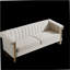 Canapé SOFA moderne en velours crème avec accents dorés