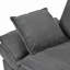 Canapé incurvé 85,4 po, dossier rembourré avec 2 coussins décoratifs, canapé en velours côtelé, chambre à coucher, appartement-625864853