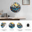 Horloge murale décorative en mosaïque de requin - 61 cm (24 po) - Horloge murale moderne en verre