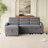 Sylvanis Convertible Sleeper Sofa with Reversible Chaise-1289598354