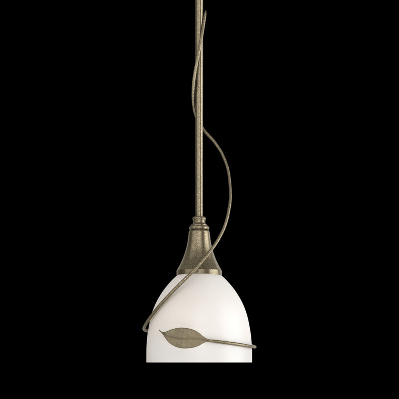 Leaf 1 - Light Single Bell Pendant, Soft Gold