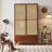 Simple Retro Solid Wood Rattan Wardrobe