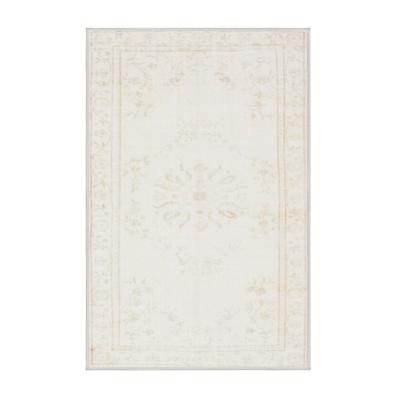 Tapis oriental beige / crème, Rectangle 5 pi x 8 pi