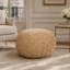 50cm Wide Round No Pattern Pouffe Ottoman-80785391