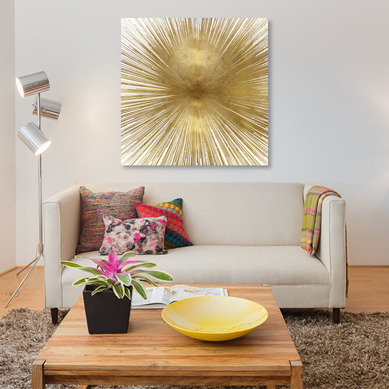 Radiant Gold by Abby Young - Print on Canvas, No Frame, 45.72 cm H x 45.72 cm W x 3.175 cm D