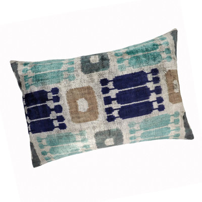  Housse de coussin en soie Ikat