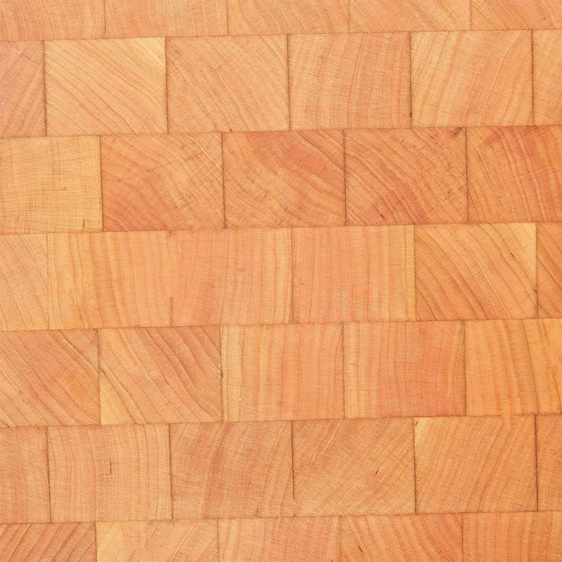 Large Round Maple End Grain Wood Chopping Board, 18 x 3 inches