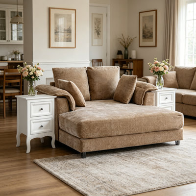 3 Piece Living Room Sets Sofa Sofa Bed & Drawer End Table