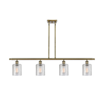 Luminaire suspendu pour îlot de cuisine 4 lumières linéaires Pierpoint