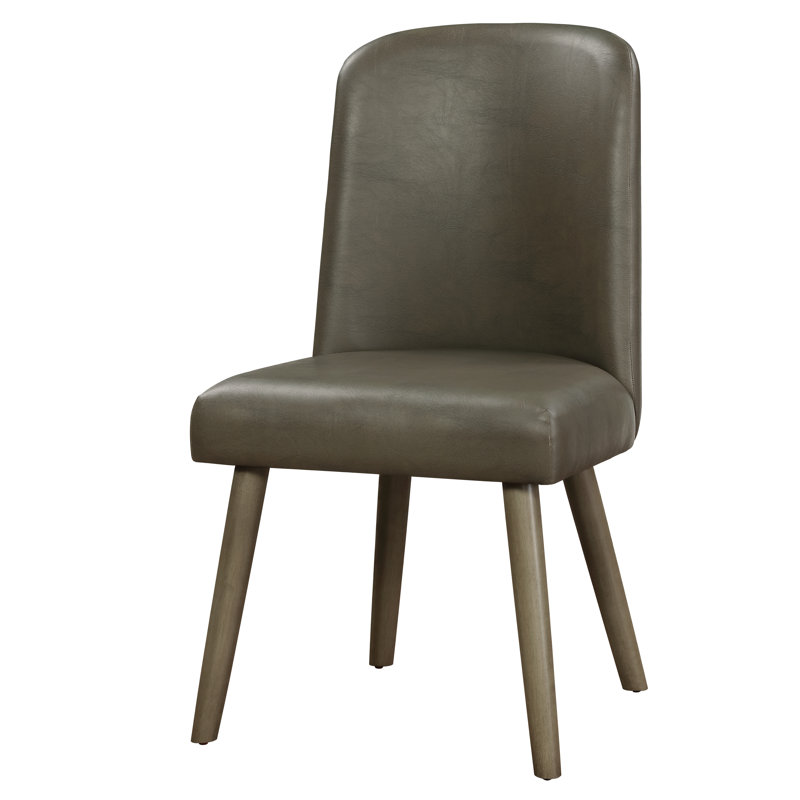 Chaise de salle à manger rembourrée Hennessy en chêne gris (ensemble de 2)