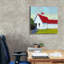  «Scarlet toit» par Carol Young, art mural sur toile, 26 po x 26 po