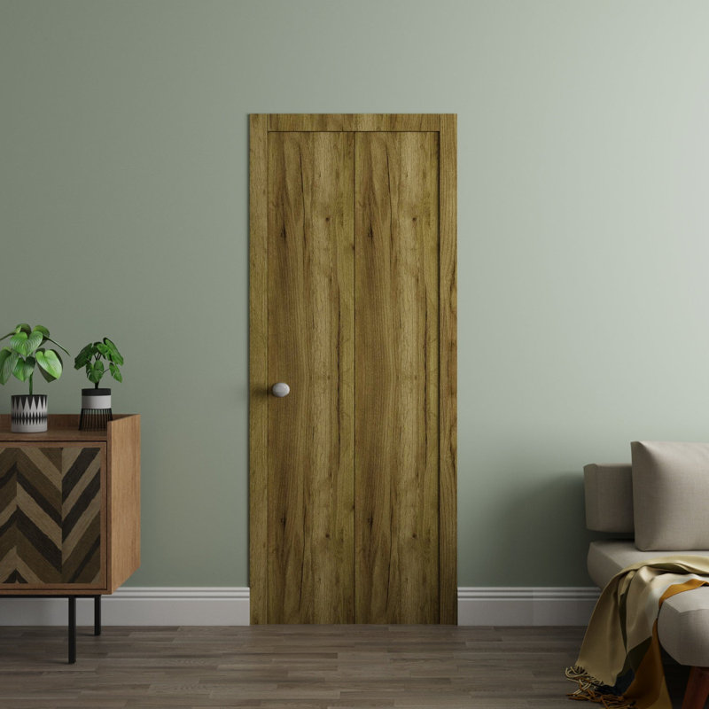 Portes coulissantes pliantes pour garde-robe - ESSENTIEL 8001 - Ensemble de quincaillerie robuste pour moulures à moulures - Portes de garde-robe en bois massif