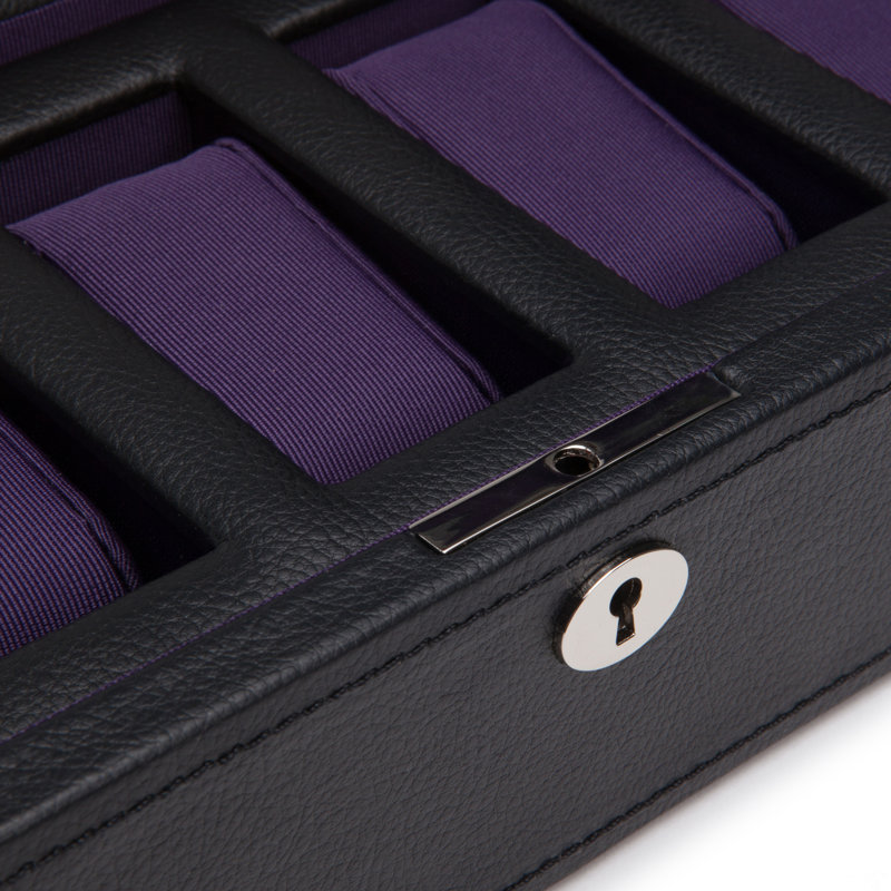 Windsor Watch Box, Black/Purple