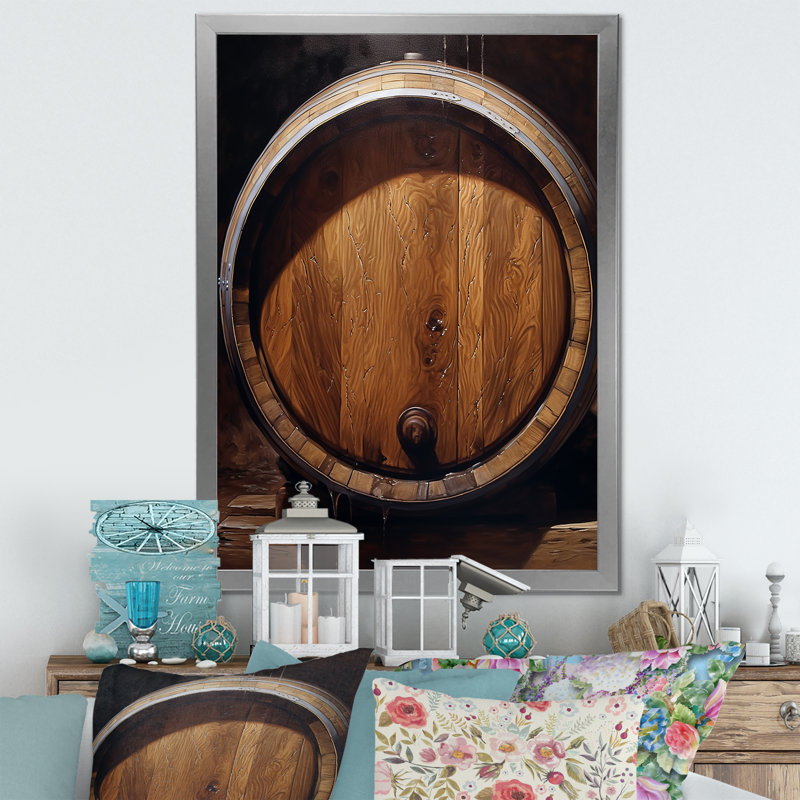 Barrels Breath sur impression sur toile, Cadre simple argenté, H 32 po x l 24 po x P 1 po