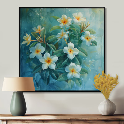 Plumeria jaune tropical, oasis I - salon d'art mural Plumeria