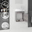 Ensemble de meuble-lavabo mural 16 po avec lavabo et portes à fermeture en douceur pour petites salles de bain-133396995