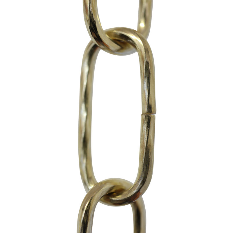 Decorative Standard Link Chandelier Chain, 164 ft, Polished Brass