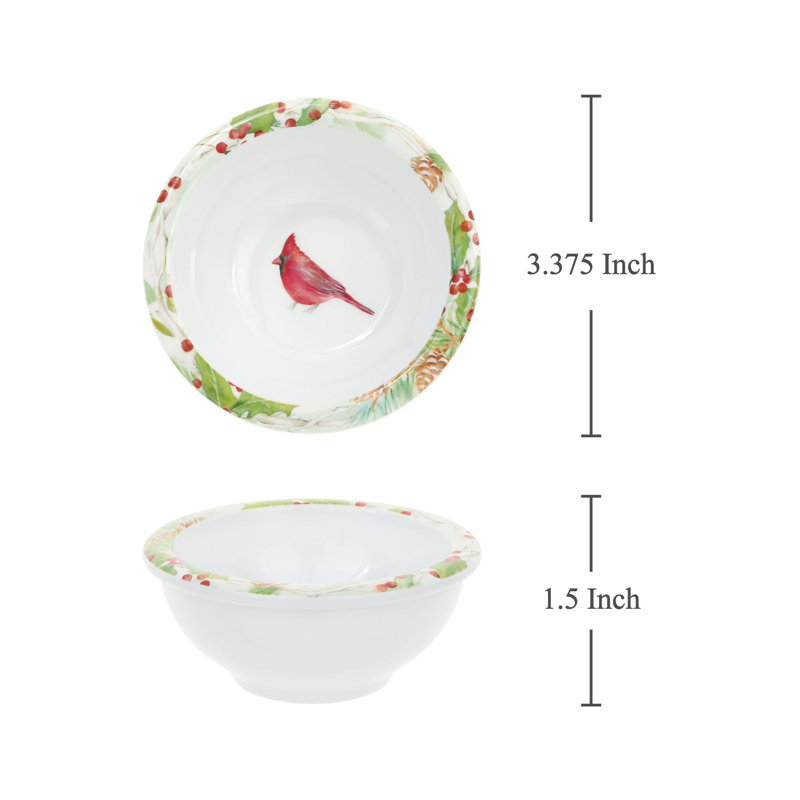 3 3/8" Mini Bowl S6, Winter Bird
