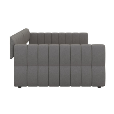 Upholstered Platform Bed With USB And 2 Drawers