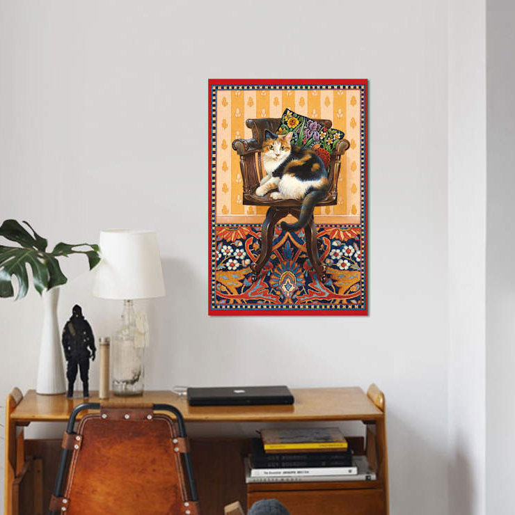«Becky on My Father's Desk Chair», impression sur toile, H 18 po x l 12 po x P 1,5 po, Toile tendue, Pas de tapis