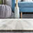 Waukena Hand Woven Flat Weave Wool/Cotton Striped Rug in Light Blue/Ivory-17572925