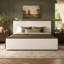 Grand lit plateforme tapissier à profil bas pour grand lit, blanc-718986207