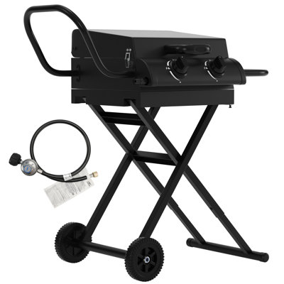 Ensemble de gril et plaque chauffante au propane pliable à 2 brûleurs