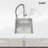 18" Single Bowl Kitchen Sink Undermount Handmade Sink with US Standard Drain and Hook-125490385