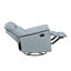 Fauteuil inclinable et pivotant en cuir bleu