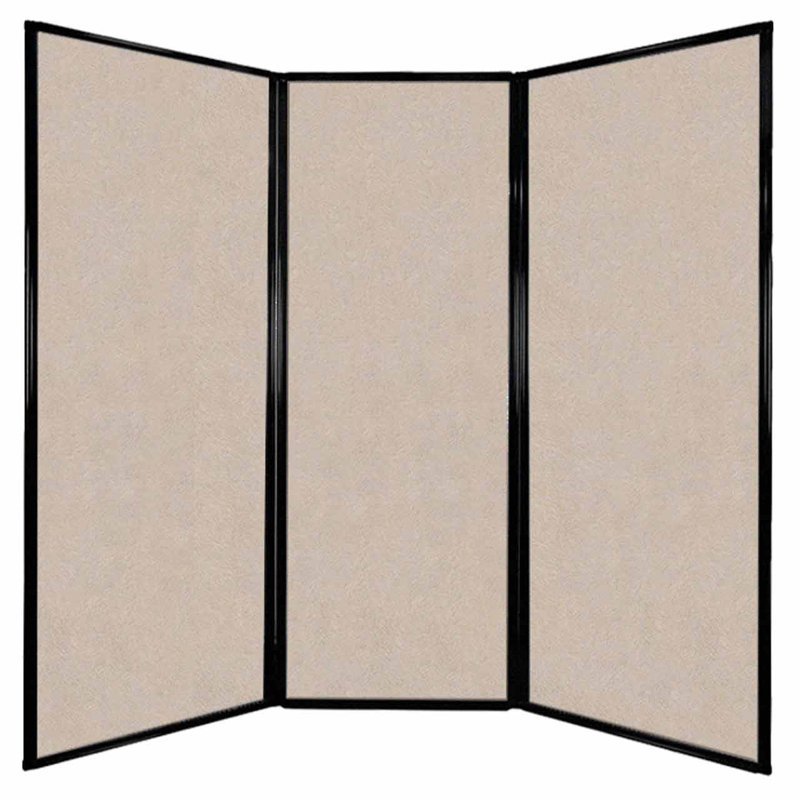 Séparateur de pièce 3 panneaux, Beige, H 70 po x l 90 po x P 2 po
