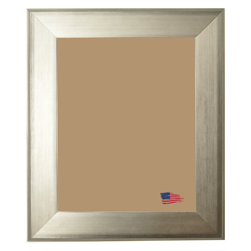 Shane William Aged Silvertone Solid Wood Matte Picture Frame, 39" x 27"