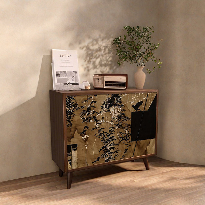 Simple Elegant Walnut Top Decorative Cabinet